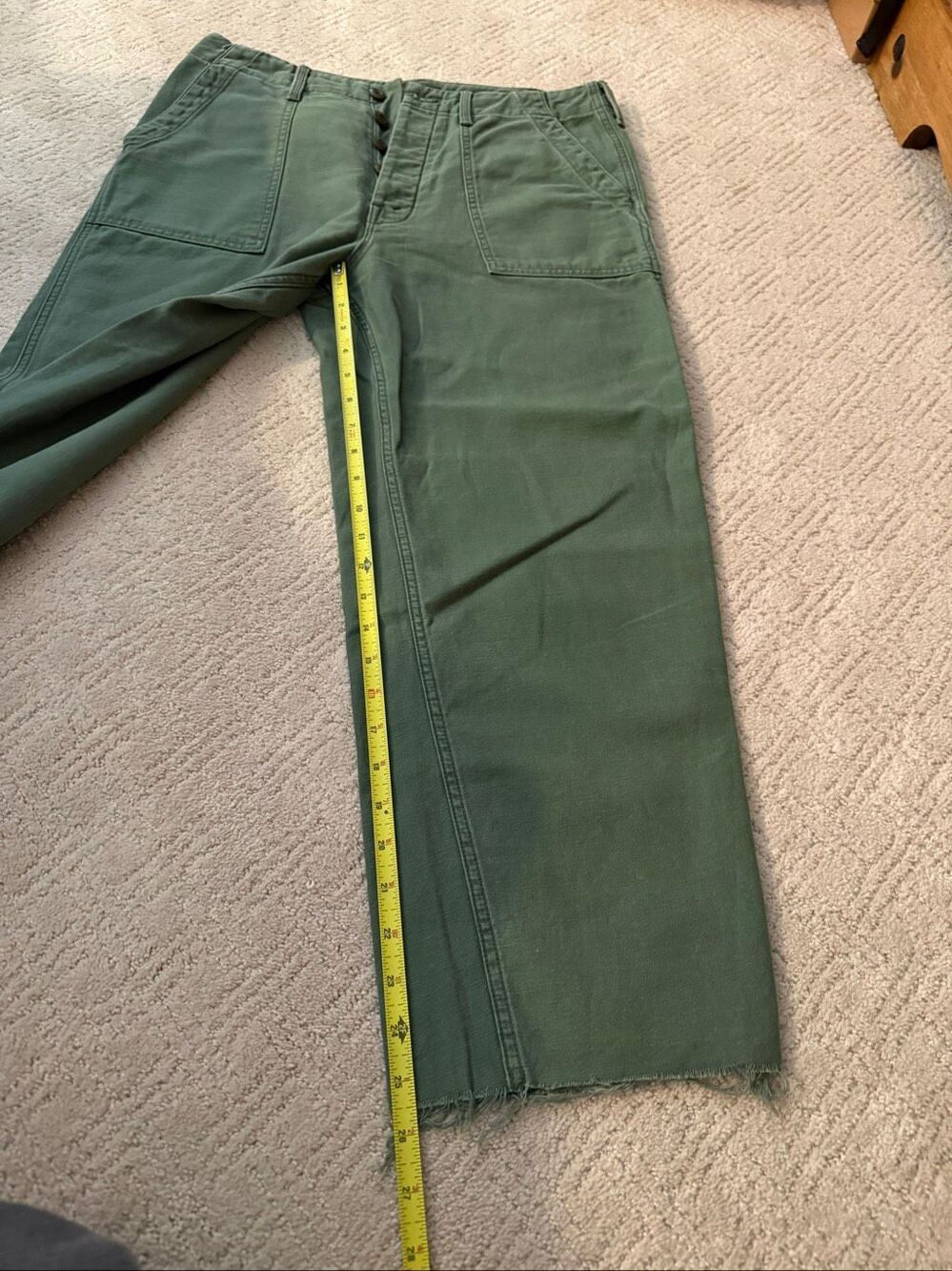 Mother Patch Pocket Private Ankle Fray in Roger That Size 30 - Picture 2 of 14